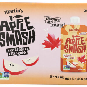 APPLE SMASH: Apple and Maple Applesauce  8Pc, 33.6 oz
