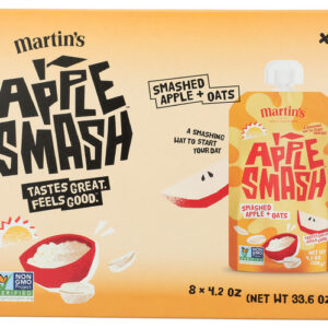 APPLE SMASH:  Apple and Oats Applesauce 8Pc, 33.6 oz