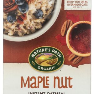 NATURE'S PATH:  Organic Instant Hot Oatmeal Maple Nut 8 Packets, 14 oz