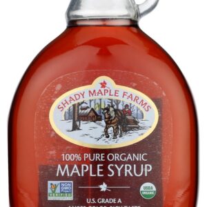 SHADY MAPLE FARMS: Organic Grade A Amber Maple Syrup, 16.9 Oz