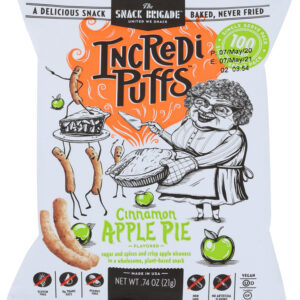 THE SNACK BRIGADE: Cinnamon Apple Pie Incredipuffs, 0.74 oz