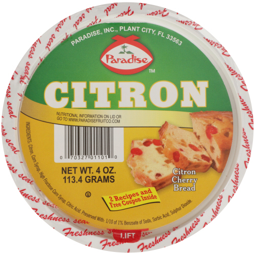 PARADISE: Fruit Citron Diced, 4 oz
