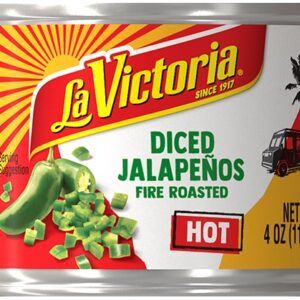 LA VICTORIA: Fire Roasted Diced Jalapenos Hot, 4 oz