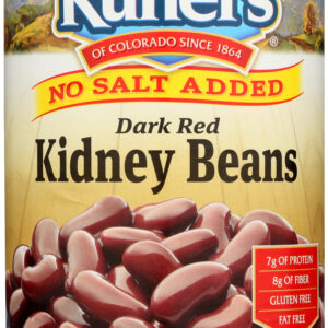 KUNERS: Kidney Beans Dark Red No Salt Added, 15.5 oz
