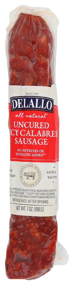 DELALLO: Sausage Calabrese Hot Dry, 7 oz