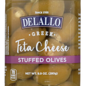 DELALLO: Feta Stuffed Green Greek Olives, 9.9 oz
