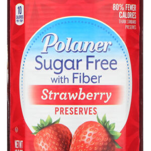 POLANER: Sugar Free Strawberry Preserves with Fiber, 13.5 oz