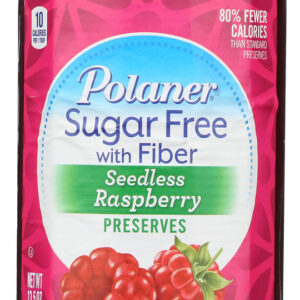 POLANER: Sugar Free Seedless Raspberry Preserves with Fiber, 13.5 oz