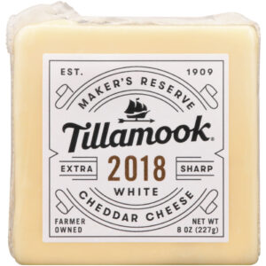 TILLAMOOK: Makers Reserve 2018 Extra Sharp White Cheddar Cheese, 8 oz