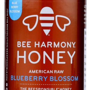 BEE HARMONY: American Raw Blueberry Honey, 12 oz