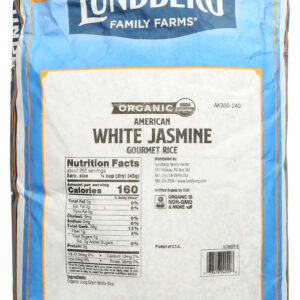 LUNDBERG: Organic California White Jasmine Rice, 25 lb