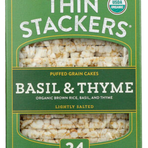 LUNDBERG: Basil And Thyme Thin Stackers, 6 oz