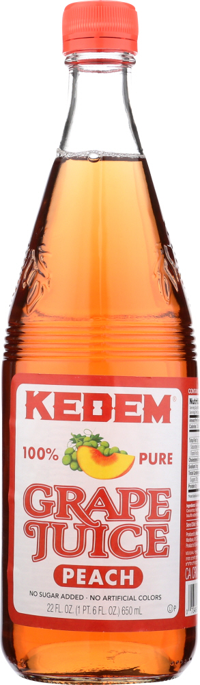 KEDEM: Peach Grape Juice, 22 fl oz