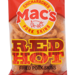 MACS: Red Hot Fried Pork Skins, 3 oz