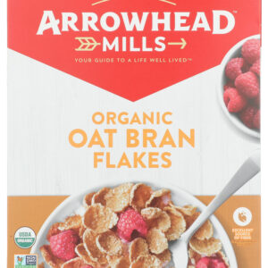 ARROWHEAD MILLS: Organic Oat Bran Flakes, 12 oz