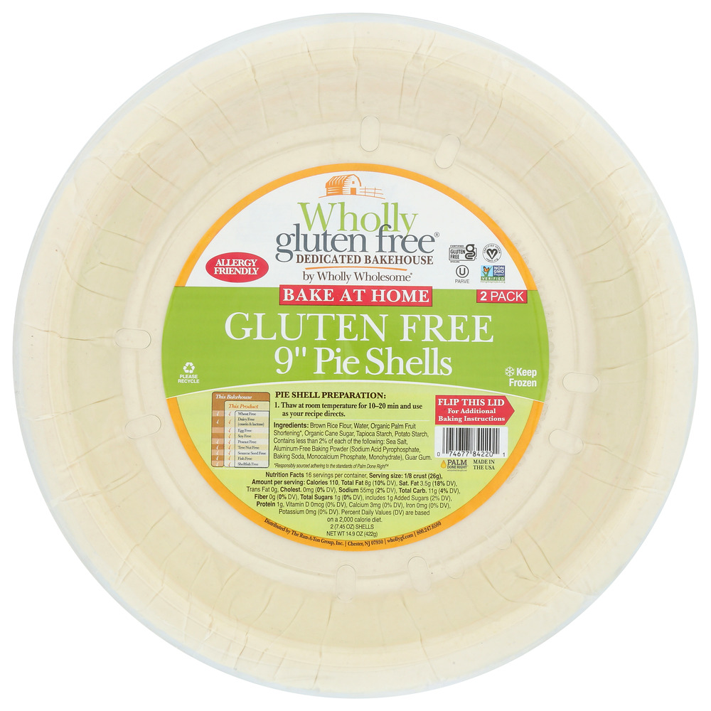 WHOLLY WHOLESOME: Gluten Free 9-inch Pie Shell, 14 oz