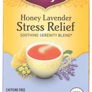 YOGI TEAS: Honey Lavender Caffeine Free Stress Relief Tea, 16 Tea Bags
