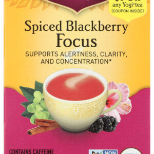 YOGI TEAS: Tea Spcd Blkbry Focus Org, 16 bg