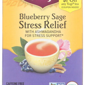 YOGI TEAS : Tea Blbrry Sge Strss Rlf, 16 bg