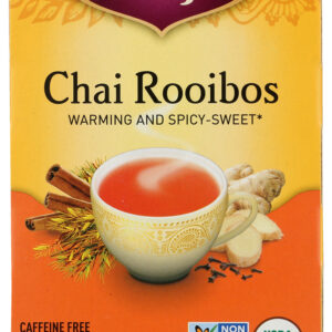 YOGI TEAS: Organic Chai Rooibos Warming Spicy-Sweet, 16 Tea Bags