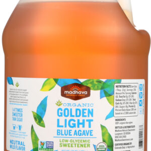 MADHAVA: Organic Golden Light Blue Agave Nectar, 176 oz