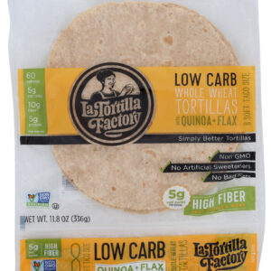 LA TORTILLA FACTORY: Low Carb Whole Wheat Tortillas, 11.8 oz