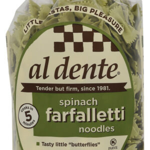 AL DENTE: Spinach Farfalletti Pasta, 12 oz