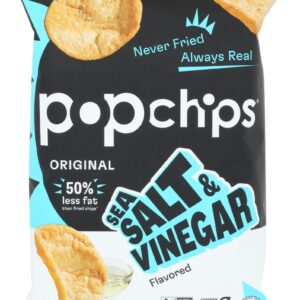 POPCHIPS: Chip Sea Salt & Vinegar, 5 oz