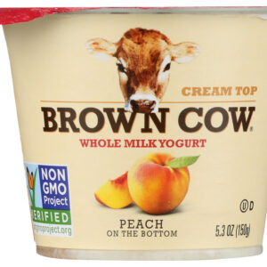 BROWN COW: Yogurt Peach On The Bottom Cream Top, 5.3 oz