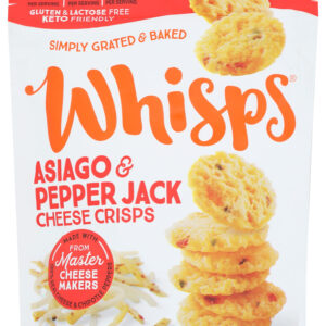WHISPS: Cheese Crisps Asiago And Pepper Jack, 2.12 oz