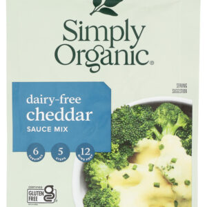 SIMPLY ORGANIC: Dairy Free Cheddar Sauce Mix, 0.85 oz