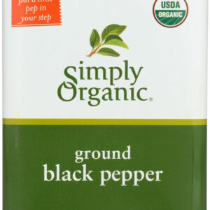 SIMPLY ORGANIC: Ground Black Pepper, 4 oz