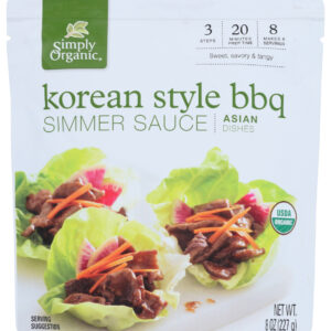 SIMPLY ORGANIC: Korean BBQ Simmer Sauce, 8 oz
