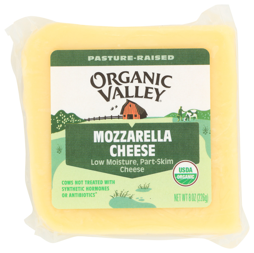 ORGANIC VALLEY: Organic Mozzarella Cheese, 8 oz