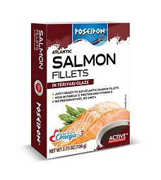 POSEIDON: Salmon Fillet Teriyaki, 3.75 oz