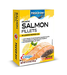 POSEIDON: Salmon Fillets Lmn Pepp, 3.75 oz