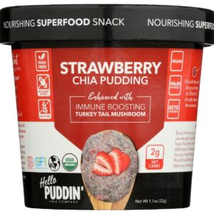 HELLO PUDDIN: Pudding Chia Strwb Turktl, 1.1 oz