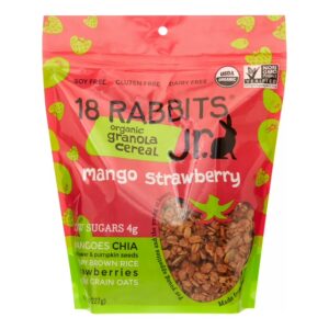 18 RABBITS: Mango Strawberry Granola Cereal Jr, 8 oz