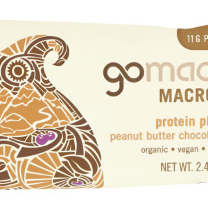 GOMACRO: MacroBar Protein Pleasure Peanut Butter Chocolate Chip, 2.5 oz