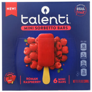 TALENTI: Roman Raspberry Mini Sorbetto Bars 6 Count, 11.1 fl oz