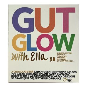 EAT GOLD ORGANICS: Gut Glow with Ella Chocolate Bar, 1.94 oz