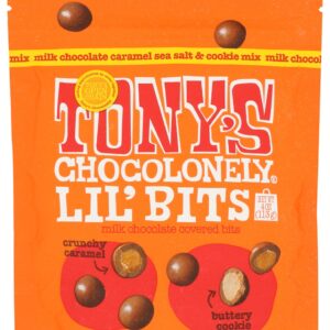 TONYS CHOCOLONELY: Milk Chocolate Sea Salt And Cookie Lil Bits, 4 oz