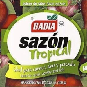BADIA: Sazon Tropical No Msg 20 Count, 3.52 oz
