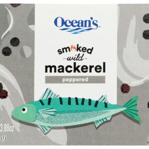 OCEAN'S: Mackerel Hot Smoked Peppered, 3.88 oz