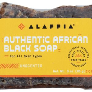 ALAFFIA: Soap Bar Auth Afr Blk Uns, 3 OZ