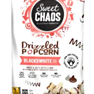 SWEET CHAOS: Popcorn Black N White Drizzle, 5.5 OZ