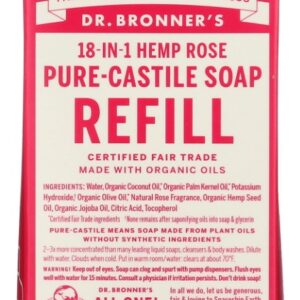 DR. BRONNER'S: Soap Refill Rose, 32 fo