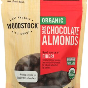 WOODSTOCK: Organic Dark Chocolate Almond, 6.5 oz