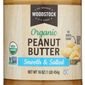 WOODSTOCK: Peanut Butter Smooth Salted Organic, 16 oz