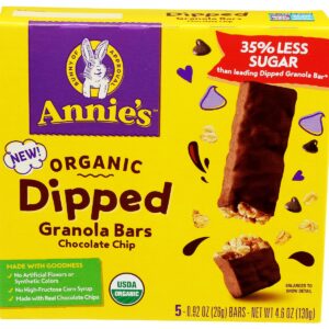 ANNIES HOMEGROWN: Bar Choc Dip Granola 5Pk, 4.6 oz
